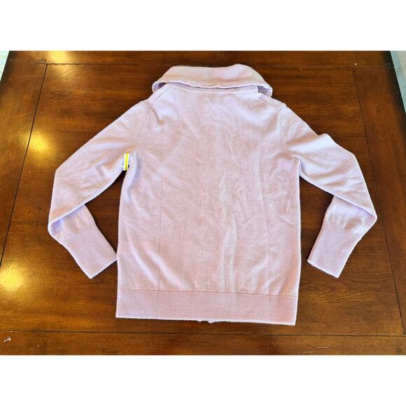 Ralph Lauren Sweater Sz M RLX Cashmere Full Zip Cozy Cardigan Gorpcore Lilac - Picture 4 of 12